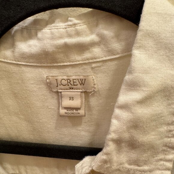 J. Crew Factory - White Linen Top in XS - Picture 2 of 2